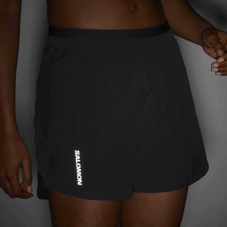 Black Salomon Cross 5'' Women's Running Shorts | IE LZ6795